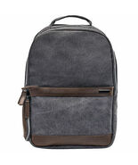 Renwick Canvas Backpack with Genuine Leather Trim, Gray, - $77.50+