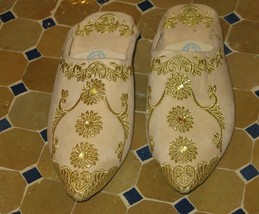 women&#39;s moroccan leather babouche slippers-  Moroccan shoes slippers for... - £32.12 GBP