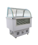 220V 10 Pan Ice Cream Cabinet Refrigerator Display Case Showcase Gelato ... - $1,194.29
