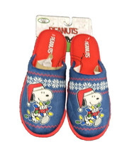 Peanuts Snoopy Men’s Christmas Slippers Snowflake Sz 9/10 New - £24.05 GBP