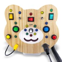Svitbag Toddler Montessori Busy Board - Wooden Educational Toy w/ Lights - $34.98