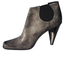 Donald Pliner Leather Lead Gray Bootie Shoe Pump New Stretch Elastic NIB... - $395.00