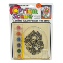 VINTAGE 1992 PRISM SCENE CRYSTAL SUN CATCHER KIT YOU CAN PAINT BUTTERFLY... - $313.68 MXN