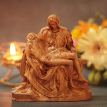 La Pieta by Michelangelo Wooden Statue Madonna Jesus Statue Sculpture - £55.74 GBP