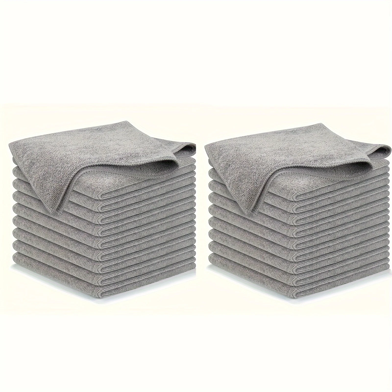 20 Pcs Kitchen Towel, Ultra-fine Fiber Light Gray Cleaning Cloth Set - £10.24 GBP