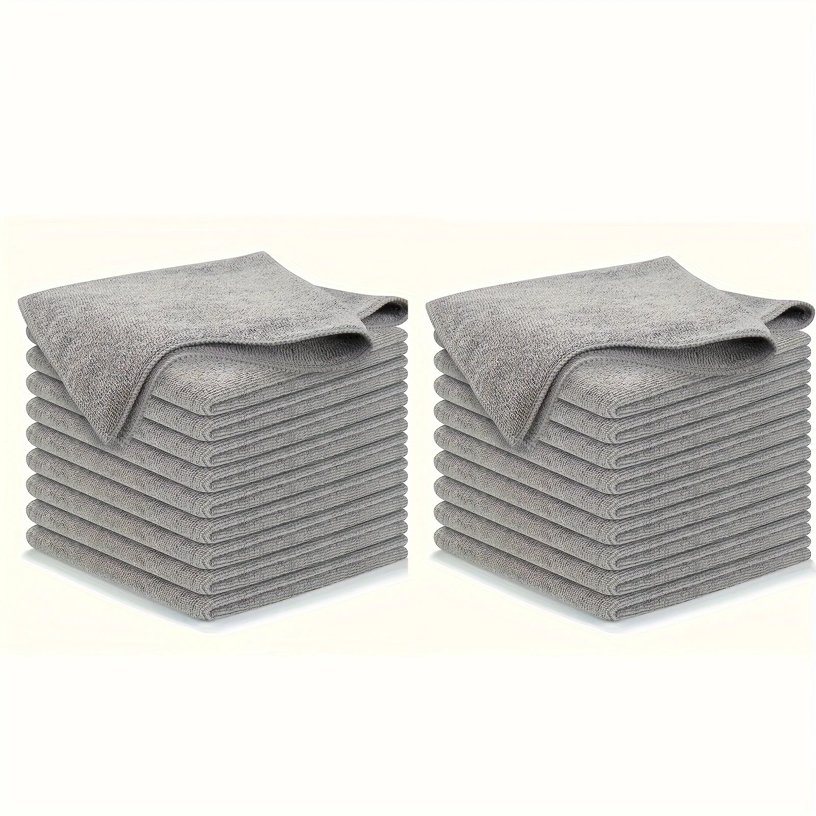 20 Pcs Kitchen Towel, Ultra-fine Fiber Light Gray Cleaning Cloth Set - £9.73 GBP