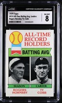 1979 Topps All-Time Batting Avg. Leaders #414 Hornsby/Cobb CGC 8 P1370 - £18.50 GBP