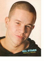 Marky Mark Wahlberg teen magazine pinup clipping Bald Head Tiger Beat Bop - £2.75 GBP
