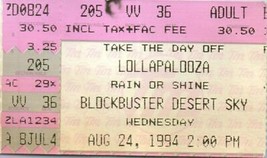 Lollapalooza Beastie Boys Ticket Stub August 24 1994 Phoenix Arizona - $49.48