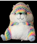 Nanco Rainbow Hamster JUMBO Plush Belly Buddy Stuffed Animal Sparkle eye... - $129.00
