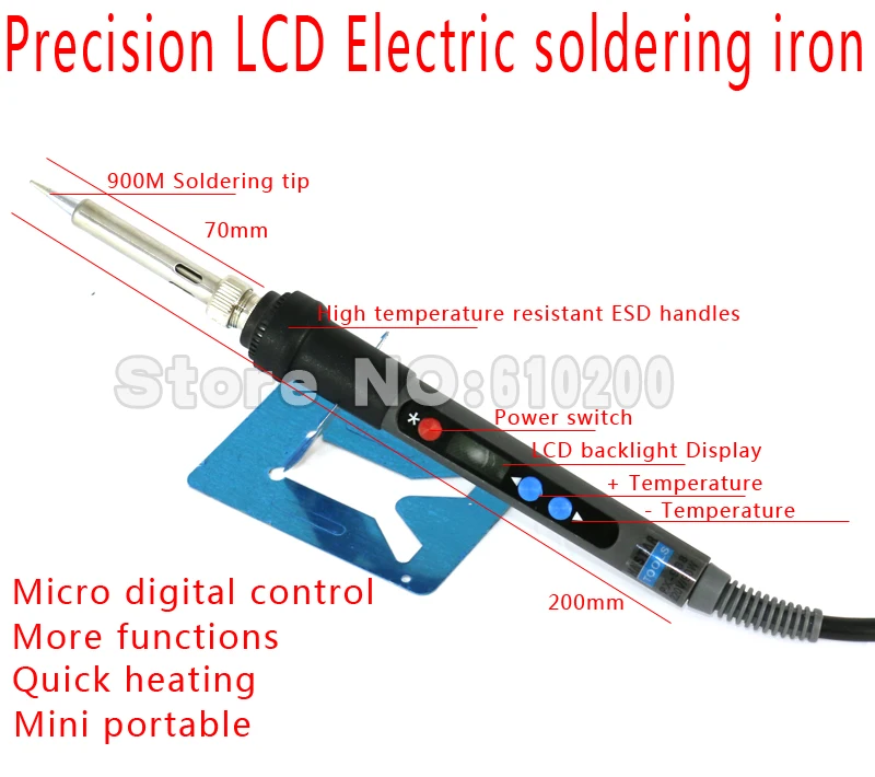 Precision Backlight Digital LCD Adjustable Lead-free Electric Soldering  Kit Set - £180.04 GBP