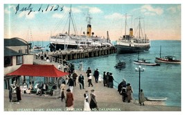 Steamer Time Avalon Catalina Island California 1923 Boat Postcard - £11.81 GBP