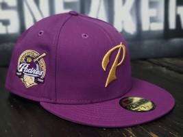 New Era San Diego Padres 40th Anniversary Purple Gold Fitted Hat Men 7 1/8 - £36.85 GBP