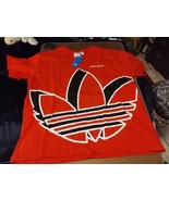 Adidas Originals Mens T-Shirt Big Trefoil 2XL GH9488 Red Short Sleeve Te... - £25.58 GBP