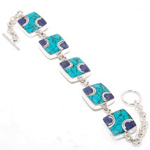 Turquoise Lapis Lazuli Handmade Ethnic Baho Jewelry Bracelet Tibetan 8&quot; SA 2040 - £7.89 GBP