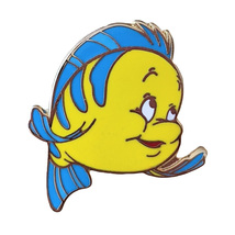 Little Mermaid Disney Map Pin: Flounder Looking Up - $29.90