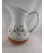 Vintage Hand Crafted Otagiri Japan Milk Pitcher With Chickens design 7.5... - $18.03 CAD