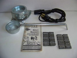 Vintage Home Foundry Lead casting ladle stove heater cord unused ingots instr - £63.90 GBP