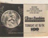 Curse Of The Bambino HBO Tv Guide Print Ad Babe Ruth TPA18 - £4.68 GBP