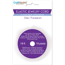 Elastic Jewelry Cord .8mmX18&#39;-Clear - $11.27