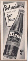 Vintage Print Ad Hires Root Beer Refreshing 1950s 2 3/4&quot; x 6 1/4&quot; - £2.81 GBP