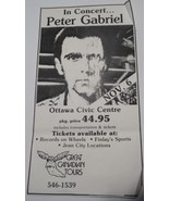 PETER GABRIEL Flyer Ottawa 1980&#39;s + Merch Letter+ Polygram Official Biog... - £23.30 GBP