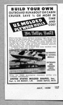 1954 Print Ad US Molded Shapes Plywood Hulls Grand Rapids,MI - £7.15 GBP