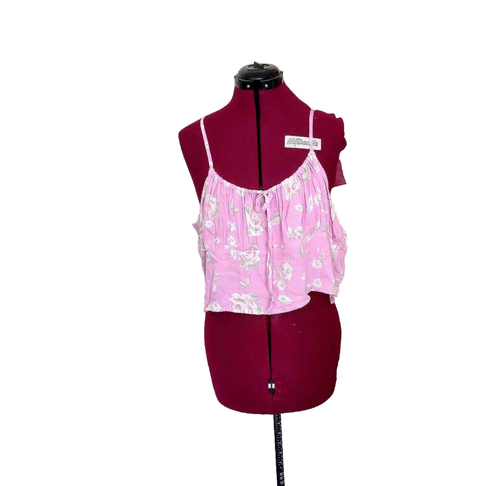 Primary image for BP  Crop Camisole Multicolor Tie Detail Size 2X  Floral Adjustable Straps