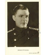 WERNER PITTSCHAU 1926 German Silent Film Postcard INSCRIBED BY WERNER PI... - $125.00