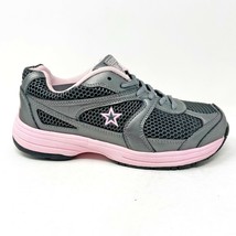 Converse Work Key Player Black Pink Oxford Womens Size 7.5 Safety Toe Shoes C164 - £20.11 GBP