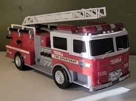 Tonka Rescue Fire Truck Hook & Ladder Lights Sound 04953 Hasbro 2010 Tested - $21.49