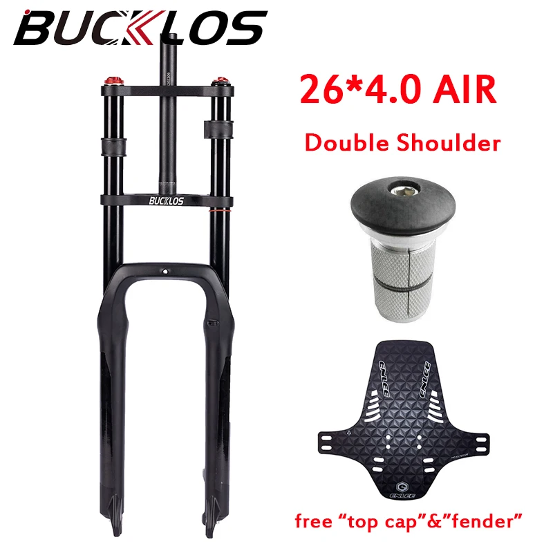 BUCKLOS 26*4.0 DH Fork Air Suspension Snow Beach Bike Fork Double  Downhill MTB  - $404.59