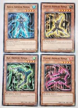 Aqua, Earth, Air, &amp; Flame Armor Ninja YuGiOh Cards- Order of Chaos Star ... - £3.90 GBP
