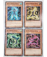 Aqua, Earth, Air, &amp; Flame Armor Ninja YuGiOh Cards- Order of Chaos Star ... - £3.93 GBP
