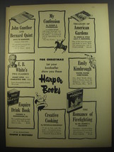 1956 Harper Books Ad - Days to Remember by John Gunther and Bernard Quint - £14.49 GBP