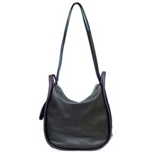 Bruno Rossi Italian Made Dark Green Calf Leather Convertible Hobo Bag Ba... - £234.44 GBP