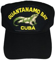 Guantanamo Bay Cuba with Iguana HAT - Black - Veteran Owned Business - £18.36 GBP