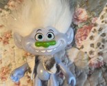 Troll Doll Hard Plastic, white hair silver streaks, Shoes come off. 4&quot; - $6.92