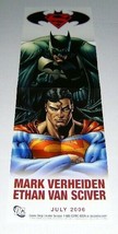 2006 Batman Superman DC Comics 34 by 11&quot; comic book promotional promo po... - $25.20