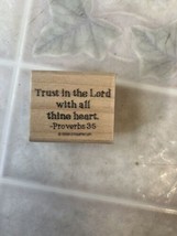 Stampin Up Rubber Stamp 1998 Say It With Scriptures Prov 3:5 Trust In The Lord - £7.46 GBP