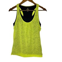 Prana Yellow Black Racer Back Tank Top Shirt Size Small Women&#39;s - $14.00