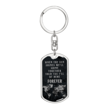 When The Sun Shines Keychain Stainless Steel or 18k Gold Dog Tag Keyring - £37.92 GBP+