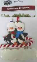 4&quot; Clay Dough Penguin Family Ornament (2 Penguins) - $12.50