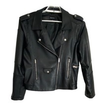 Members Only Mens Jacket Size XL Faux Leather Full Zip Biker - £46.88 GBP