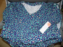 Posh Peanut Lana Leopard Short Sleeve Maxi Dress 3XL Women&#39;s NEW - £140.68 GBP