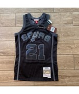 Mitchell &amp; Ness NBA SA Spurs Monochrome Swingman Jersey Tim Duncan 21 98... - £78.55 GBP