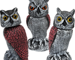 Plastic Owl to Keep Birds Away, 3Pcs Owl Scarecrow with Rotating Head fo... - $48.62