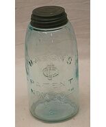CFJ Co. Blue Mason's Brand Glass Canning Jar Boyd's Zinc Lid 2 Quart Pat... - $59.39