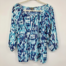 Tommy Bahama Blouse Womens M Used Blue White - £14.24 GBP