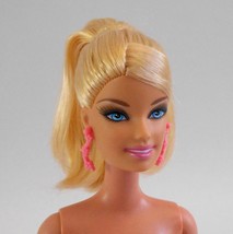 Barbie Fashion Fever Doll Blonde Ponytail Pink Earrings Hybrid - £17.38 GBP